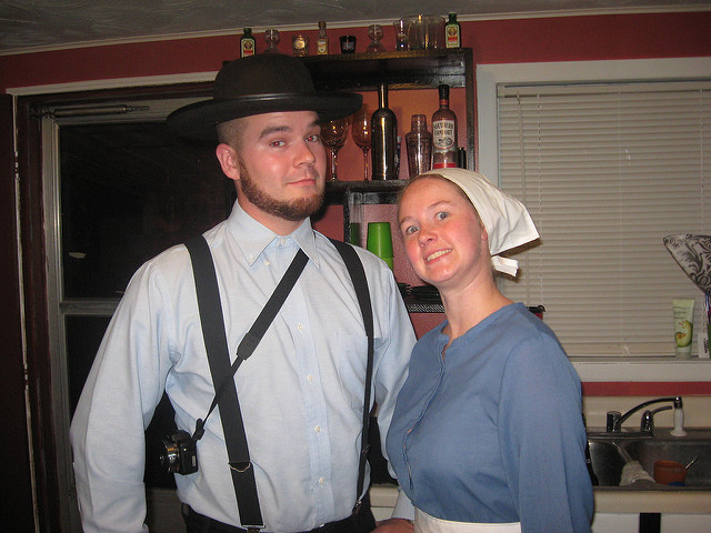 halloween costumes with beards:  Amish guy with girl
