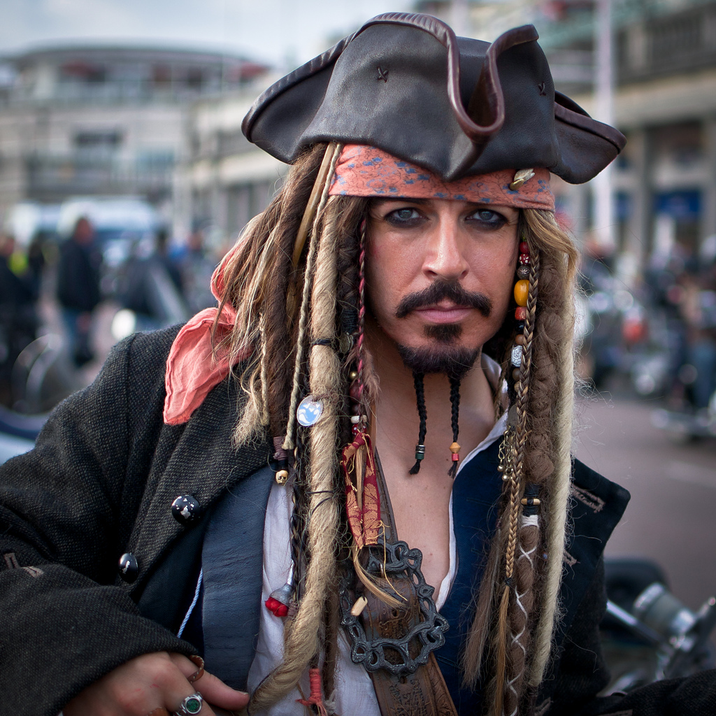 costumes for bearded guys:  Jack Sparrow