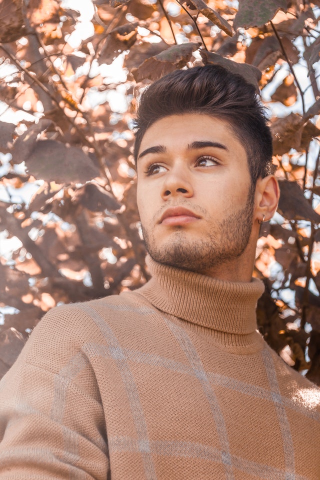 young guy with a stubble beard