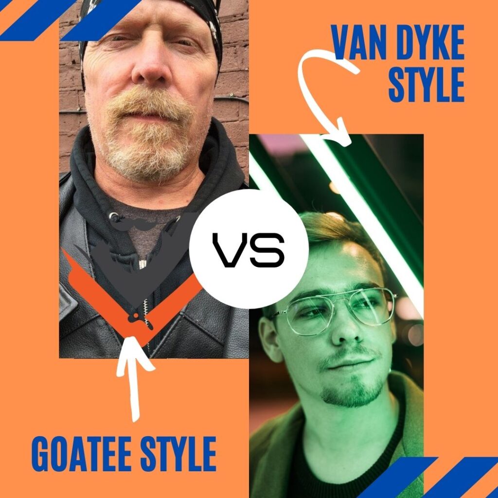 Van Dyke beard vs goatee