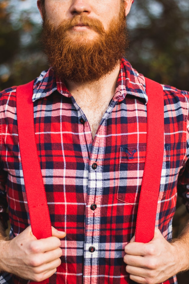 red hairs in beard