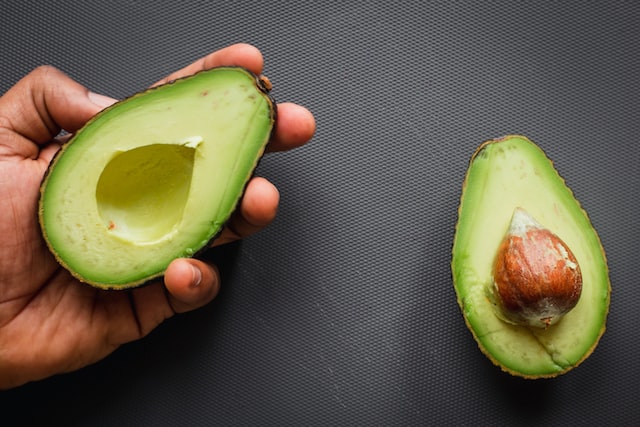 avocado sliced open