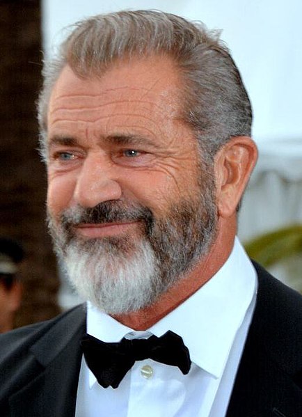 Actor Mel Gibson with grey beard