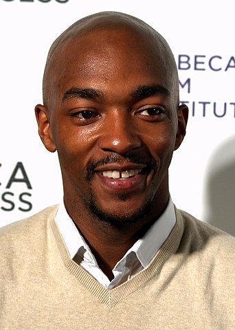 Anthony Mackie with a goatee