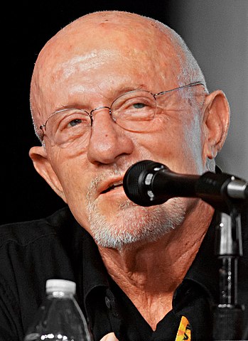 Jonathan Banks with a goatee and bald head