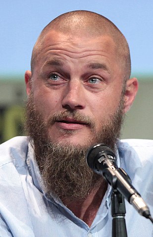 Travis Fimmel with bald head and beard