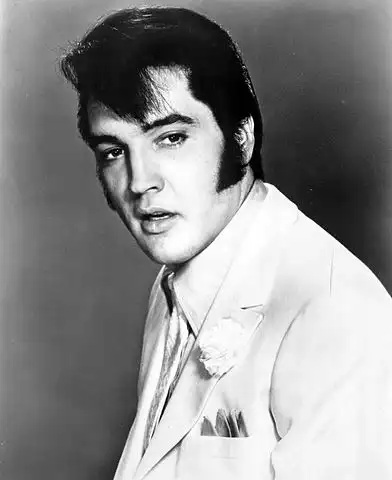 Elvis Presley with sideburns facial hair