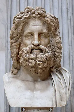 Greek God Zeus with beard