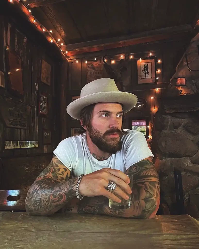 Levi Stocke at a bar