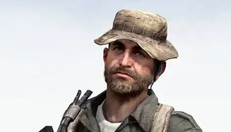 Captain Price with a full beard in Modern Warfare