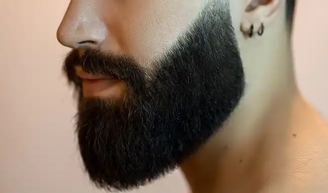 man with a soft beard
