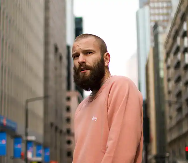 man with long beard