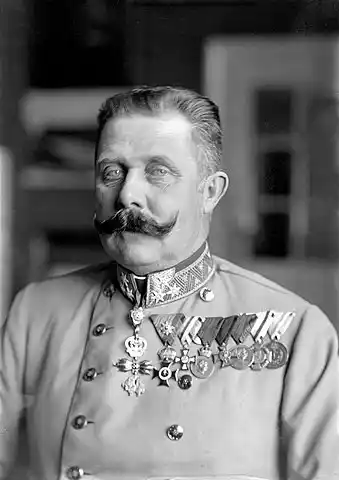 Franz Ferdinand wearing a Hungarian mustache
