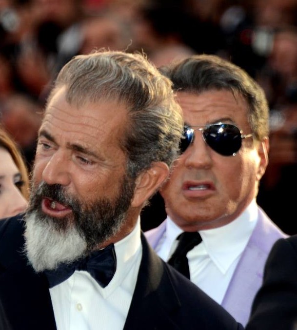 Mel Gibson with ducktail beard